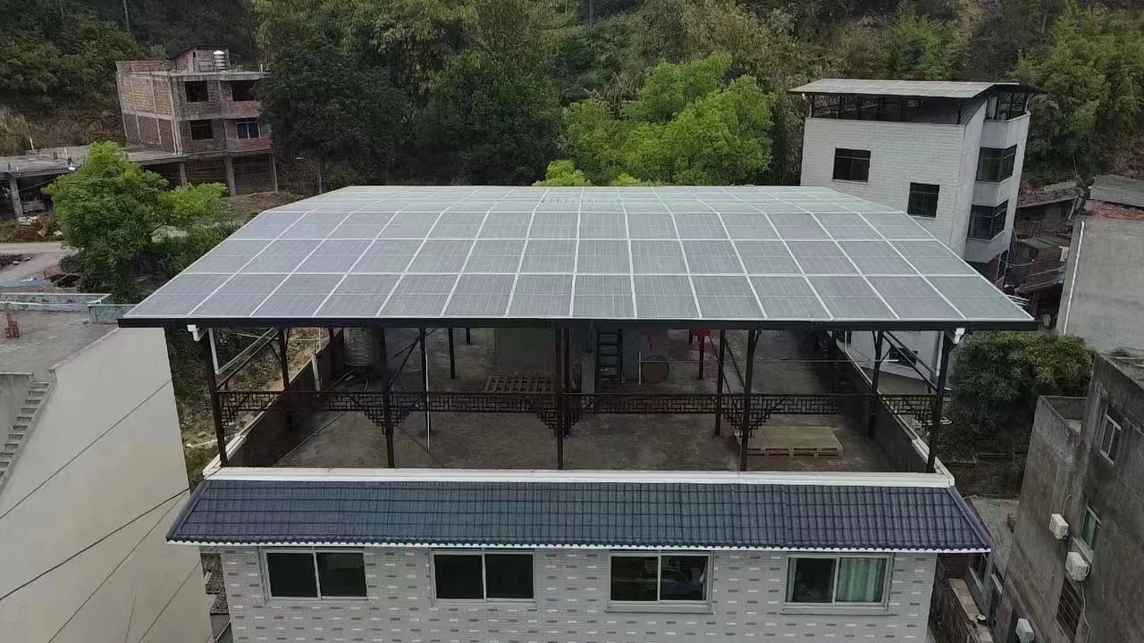 潍坊15kw+10kwh自建别墅家庭光伏储能系统